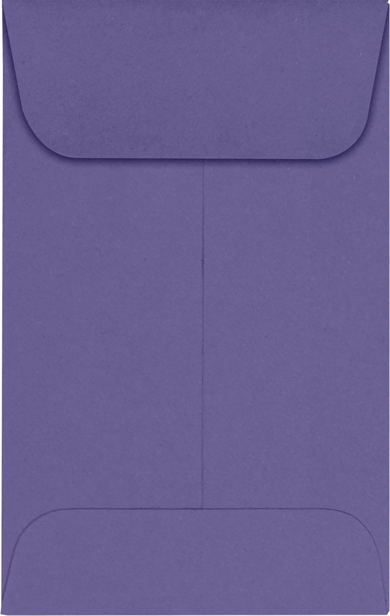 Envelopes.com LUXPaper #1 Coin Envelopes | 2 1/4" x 3 1/2" | Wisteria Purple | 80lb. Text | 50 Qty - Image 1